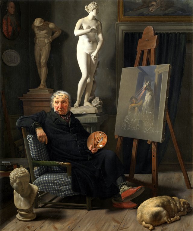Portrait of the painter C. A. Lorentzen by Martinus Rørbye