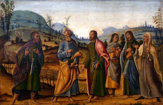 Saint Clément retrouve sa famille by Bernardino Fungai