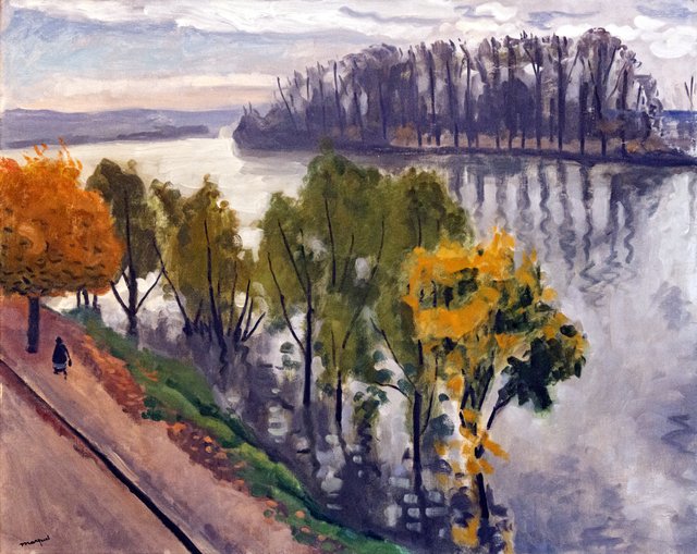 The Seine at the Frette in autumn by Albert Marquet