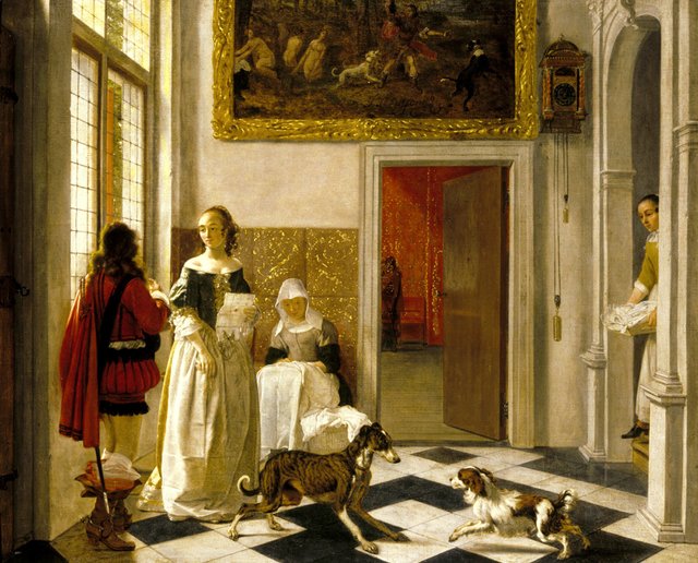 A Lady Receiving a Letter by Ludolf de Jongh