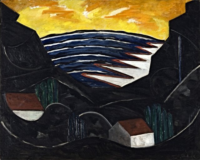 Landschaft, Bild I by Jacoba van Heemskerck