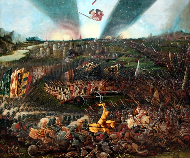 The Victory of Charlemagne over the Avars near Regensburg by Albrecht Altdorfer