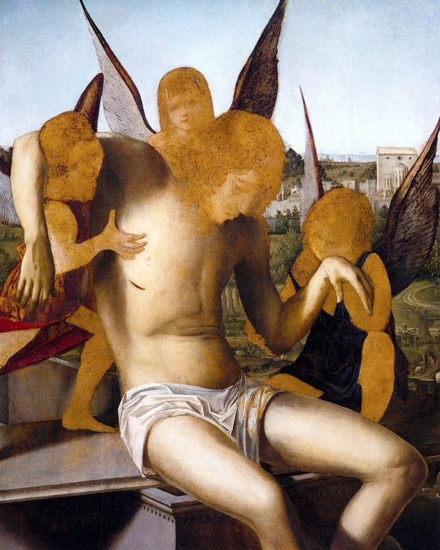 Pietà with three angels by Antonello da Messina