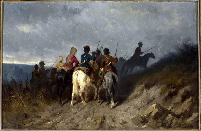 Reconnaissance by Kuban Cossacks by Maksymilian Gierymski