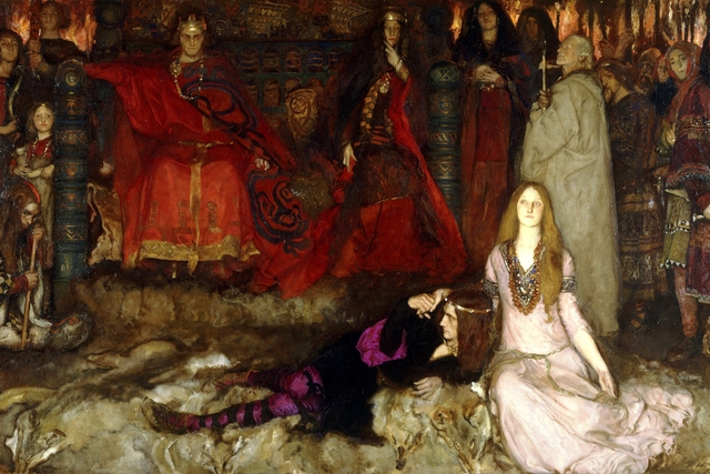 The Play Scene in “Hamlet” (Act III, Scene 2) by Edwin Austin Abbey