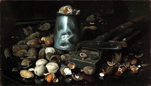 Still Life with Tin Can and Nut by Joseph Decker