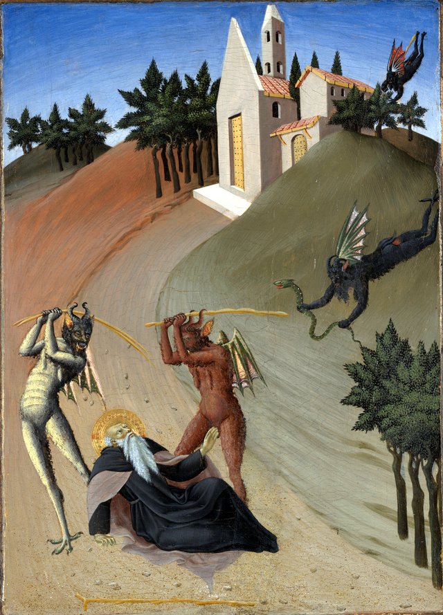 Saint Anthony Abbot Tormented by Demon by Sano di Pietro