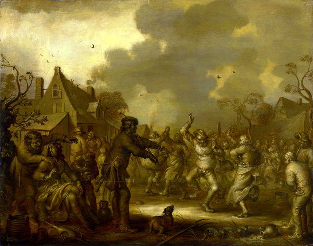 Peasants Dancing by Adriaen van de Venne
