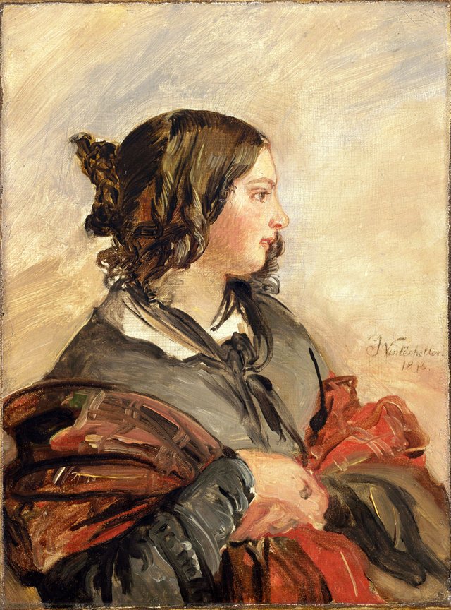 Portrait of the Young Queen Victoria by Franz Xaver Winterhalter