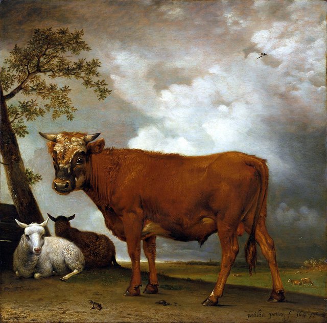 A Young Bull in a Landscape by Paulus Potter