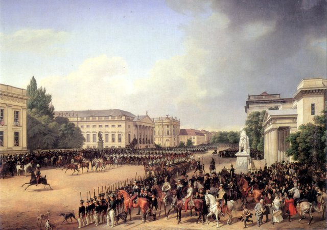 Parade on Opernplatz in 1822 by Franz Krüger