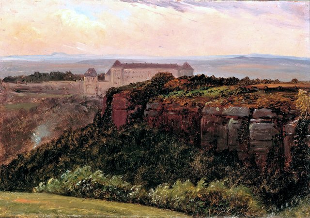 Saxon countryside. ‚Sonnenstein‘ near Pirna / Saxon Castle by Carl Gustav Carus