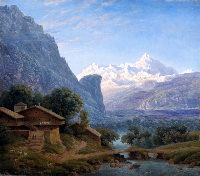 View of Mont Blanc by Karl Friedrich Schinkel