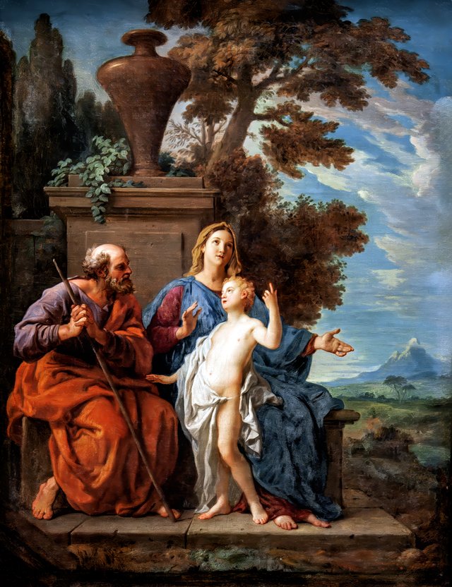 La Sainte Famille by Michel Ange Houasse