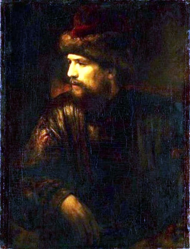 Man with a fur hat by Willem Drost
