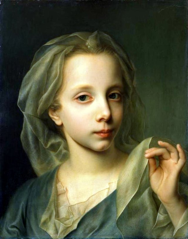Idealized Portrait of a young girl by Christian Seybold