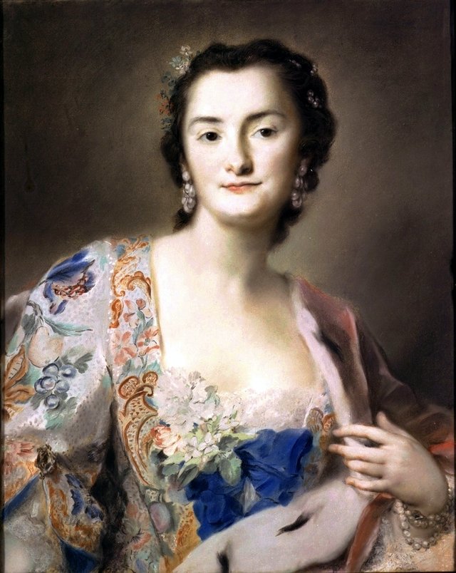 Die Gräfin Anna Katharina Orzelska (1707-1769) by Rosalba Carriera