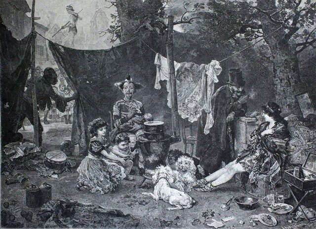 Behind the curtain by Ludwig Knaus
