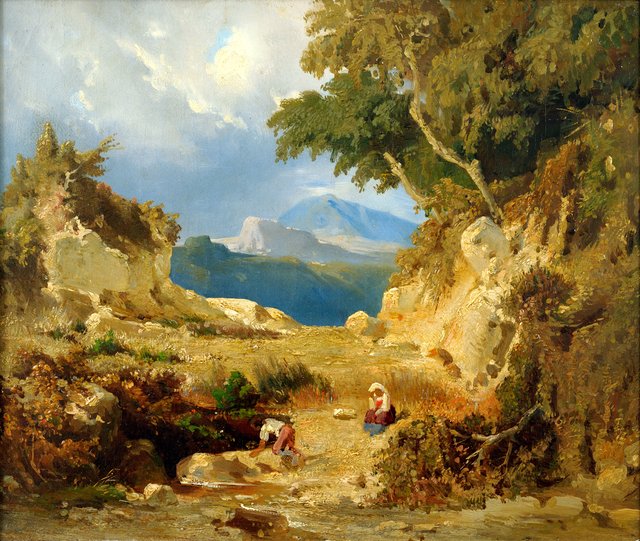 Italian Landscape by Julie Wilhelmine Hagen-Schwarz