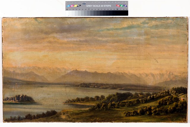 Mägimaastik järvega (Päikesetõ, Johann Köler, TKM TR by Johann Köler