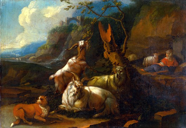 Goat Herd with a Goatherd by Philipp Peter Roos