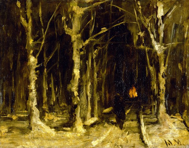 Alley in Düsseldorf by Mihály Munkácsy