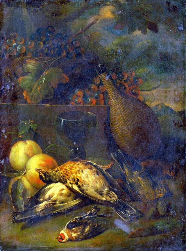 Still Life with Fieldfares by Philipp Ferdinand de Hamilton