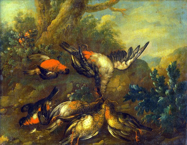 Still Life with Dead Birds by Philipp Ferdinand de Hamilton