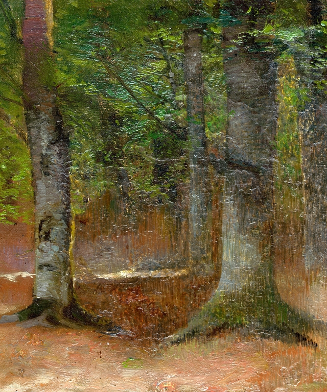 Study of Forest by László Mednyánszky