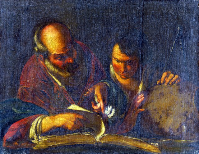 Old Man with a Pupil by Bernardo Strozzi