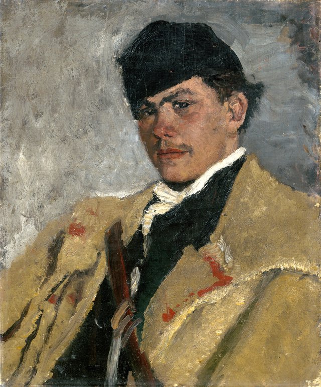 Shepherd in Fur by László Mednyánszky