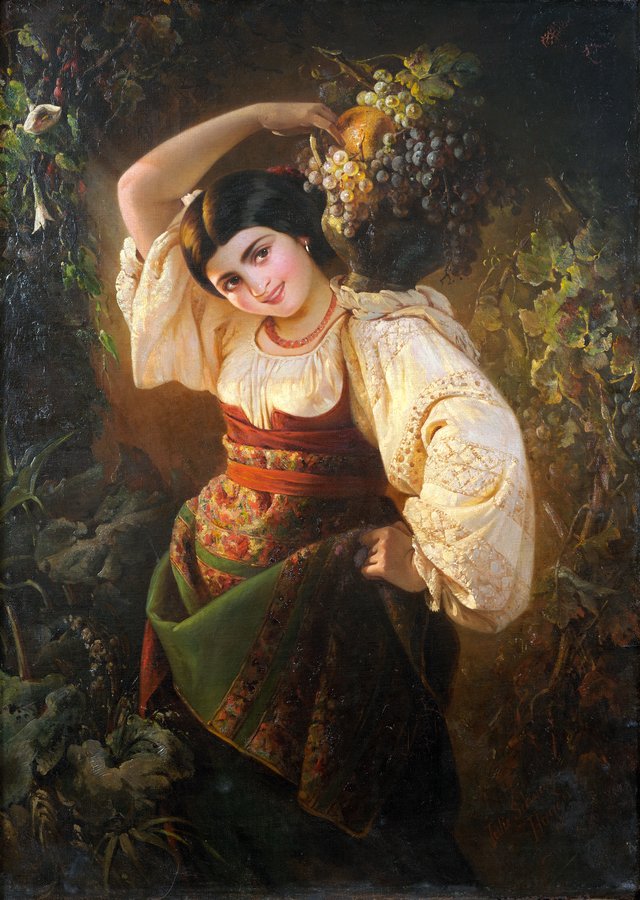 Italian Woman with a Vase by Julie Wilhelmine Hagen-Schwarz