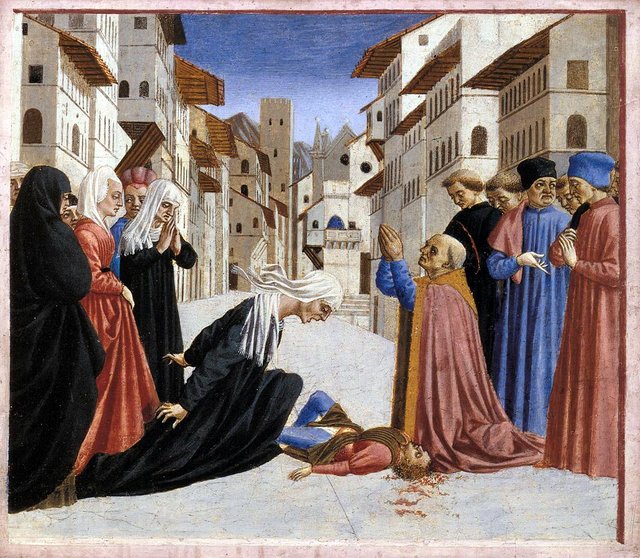 A Miracle of St Zenobius by Domenico Veneziano