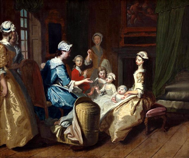 Pamela tells a nursery tale by Joseph Highmore