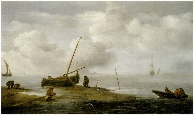 Mussel Fishing by Jan Porcellis