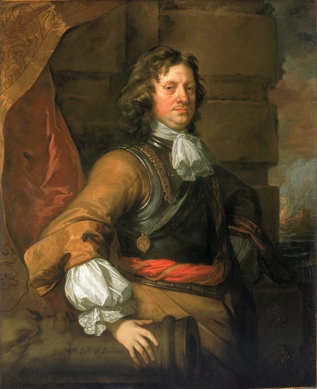 Flagmen of Lowestoft: Edward Montagu, 1625-72, 1st Earl of Sandwich by Peter Lely