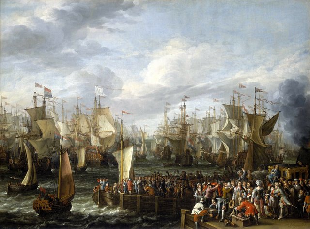 Departure of William III from Hellevoetsluis, 19 October 1688 by Jan Claesz Rietschoof