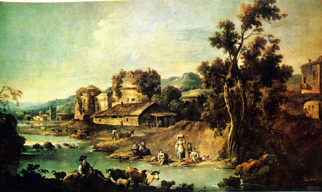 Landscape with a River by Giuseppe Zais