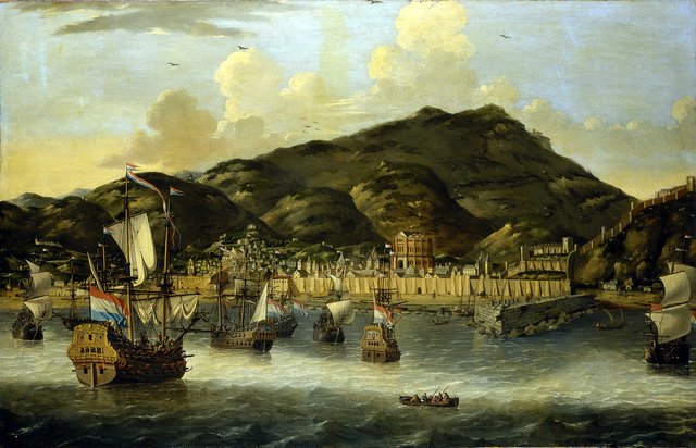 Dutch ships off Tripoli by Reinier Nooms