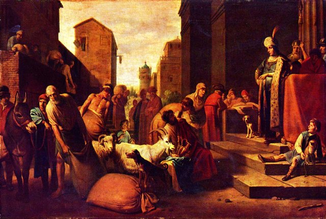 Joseph Selling Grain in Egypt by Claes Corneliszoon Moeyaert