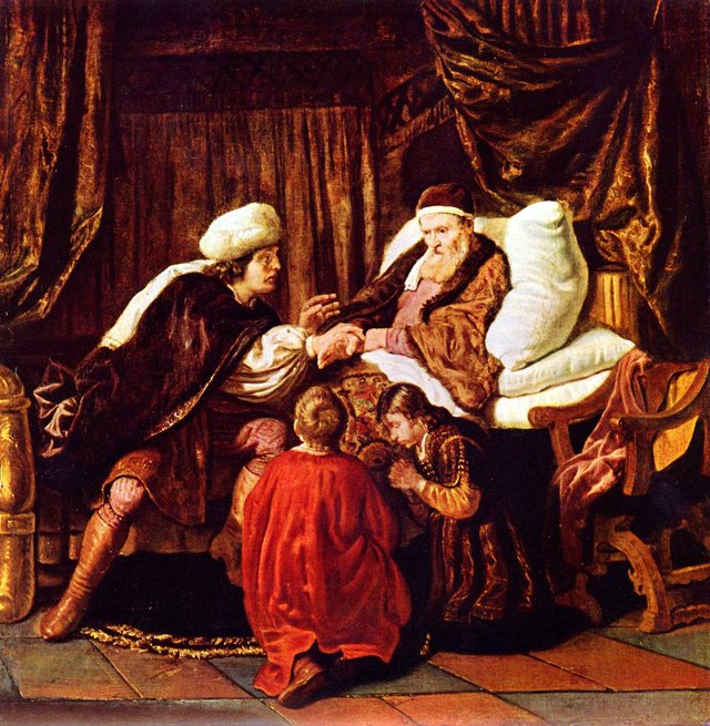 Jacob Blessing the Sons of Joseph by Jan Victors
