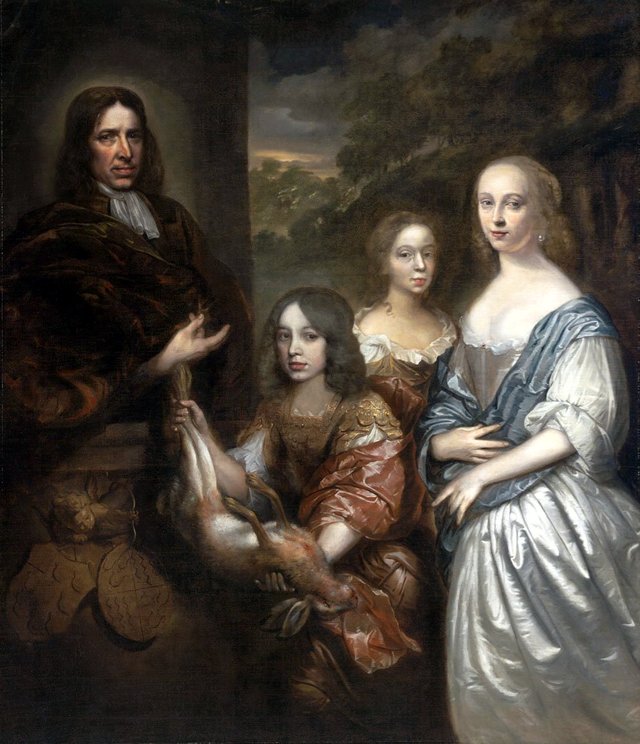 Arent Muys van Holy and his family by Samuel van Hoogstraten