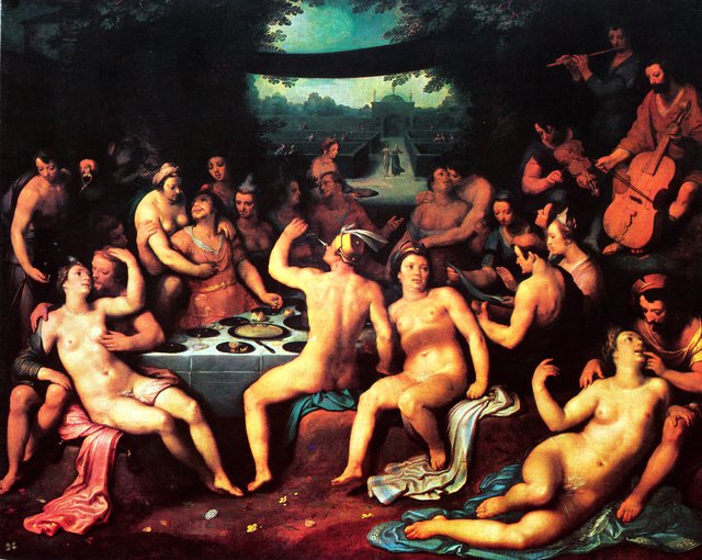 The Golden Age (Bacchanal) or the Garden of Love by Cornelis van Haarlem