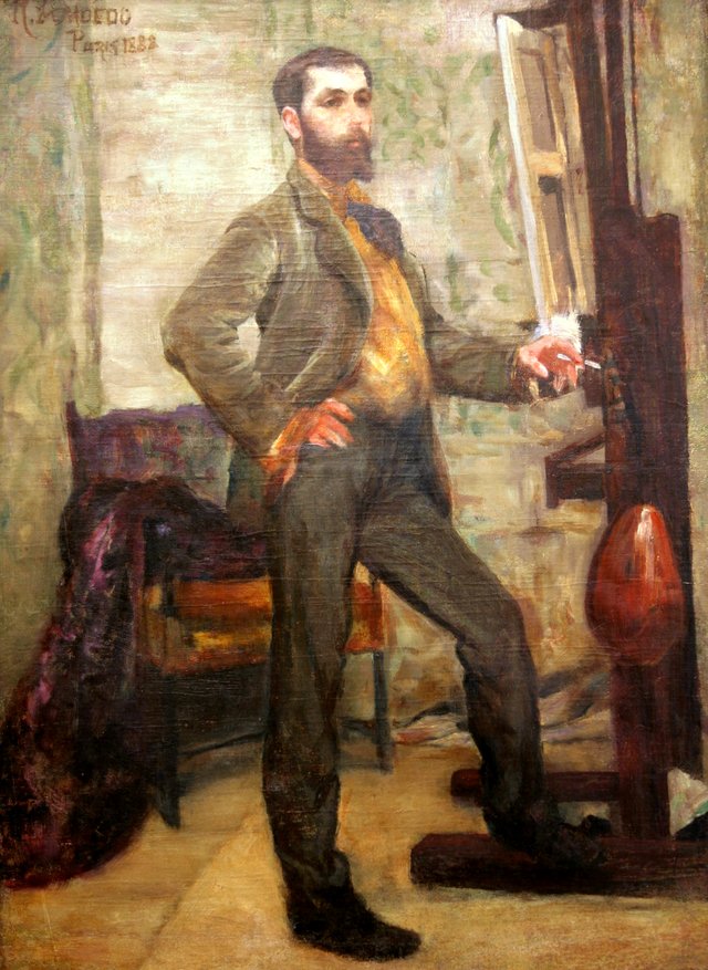 Retrato do pintor Décio Vilares by Rodolfo Amoedo