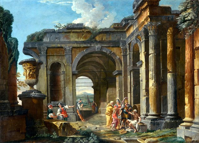 Alexander Veľký a Diogenes - O by Giovanni Paolo Panini