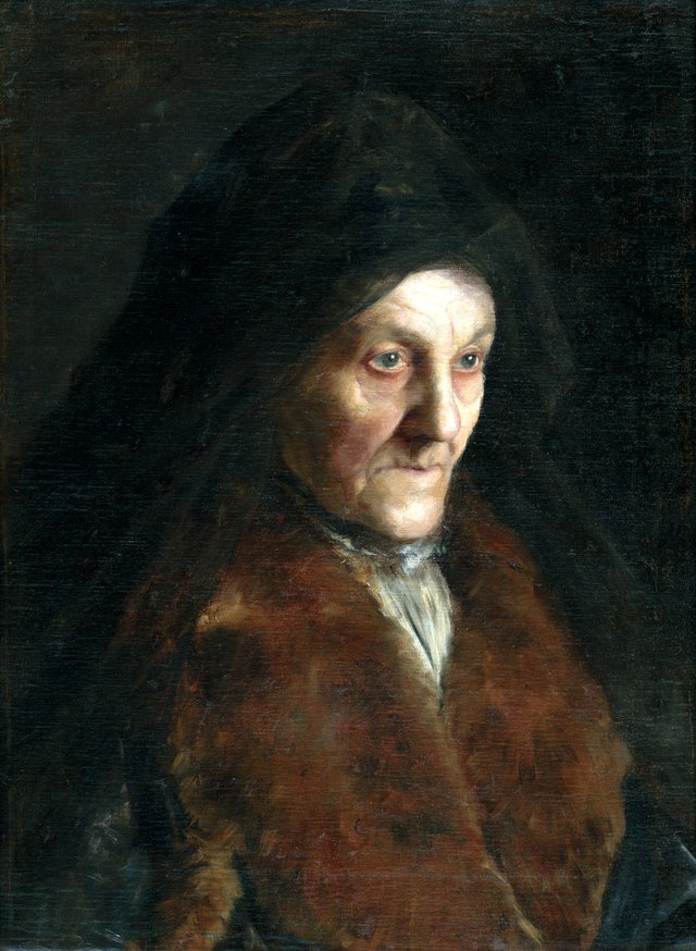 Portrét stareny - M 397 - Ernest Zmeták Art Gallery by Franz von Lenbach