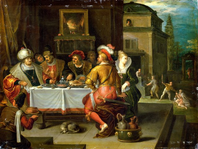 Podobenstvo o boháčovi a Lazarovi - O 235 - Slovak National Gallery by Frans Francken the Younger