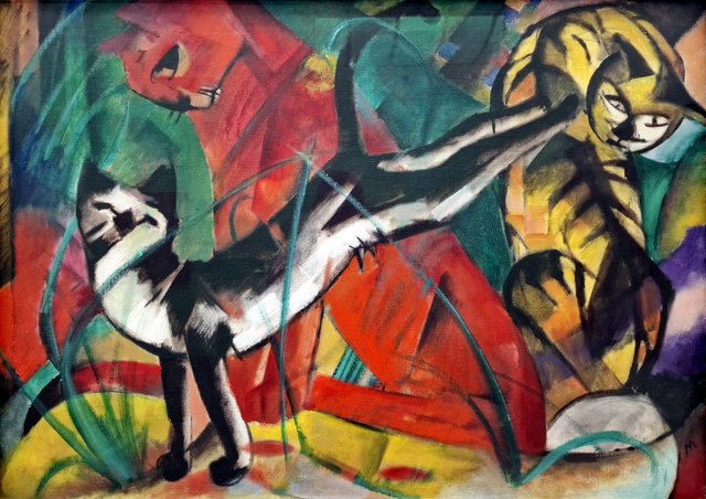 Three Cats by Franz Marc