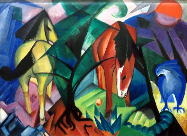 Horses and Eagle by Franz Marc
