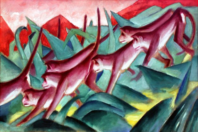Monkey frieze by Franz Marc